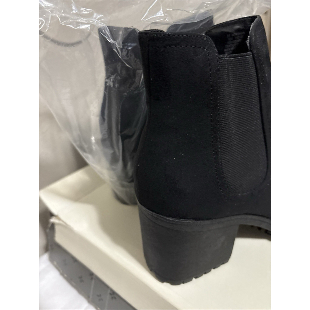 Sun + Stone Women's Black Micro Morghan Lug Sole Booties Shoe Size 10.5 M - Picture 3 of 4